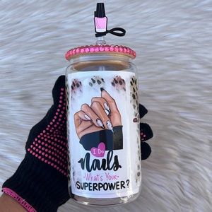 I do nails glass can 16oz